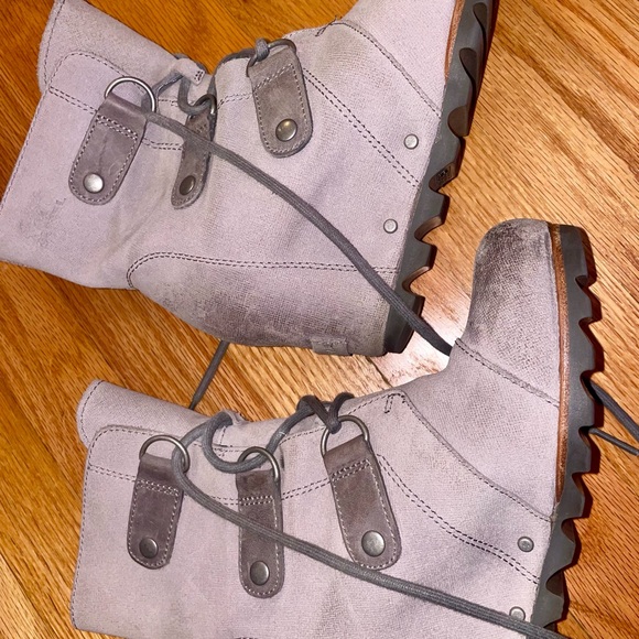 Women's Sorel Gray Chic Lace-Up Ankle Boots Size 5.5 - Picture 16 of 16